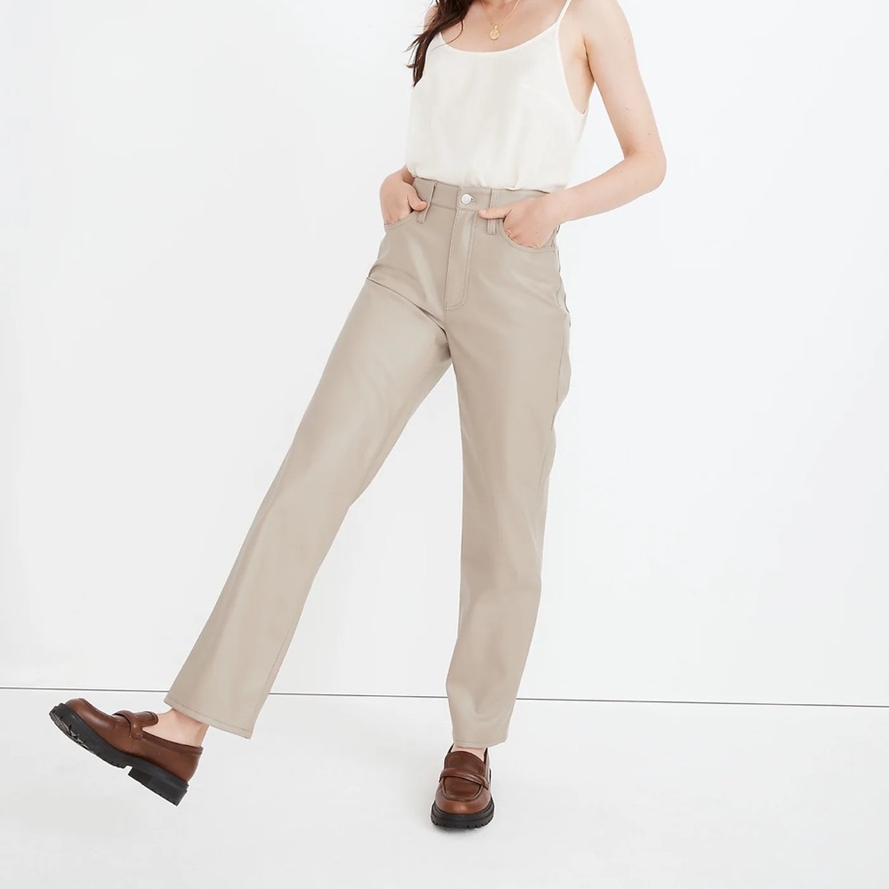 The Perfect Vintage Straight Jean: Faux Leather Edition